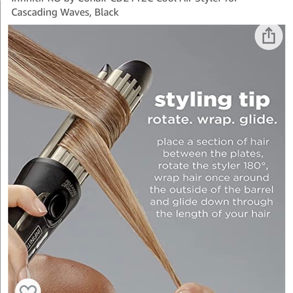 InfinitiPRO by Conair CD2112C Cool Air Styler for Cascading Waves, Black - Picture 3 of 3